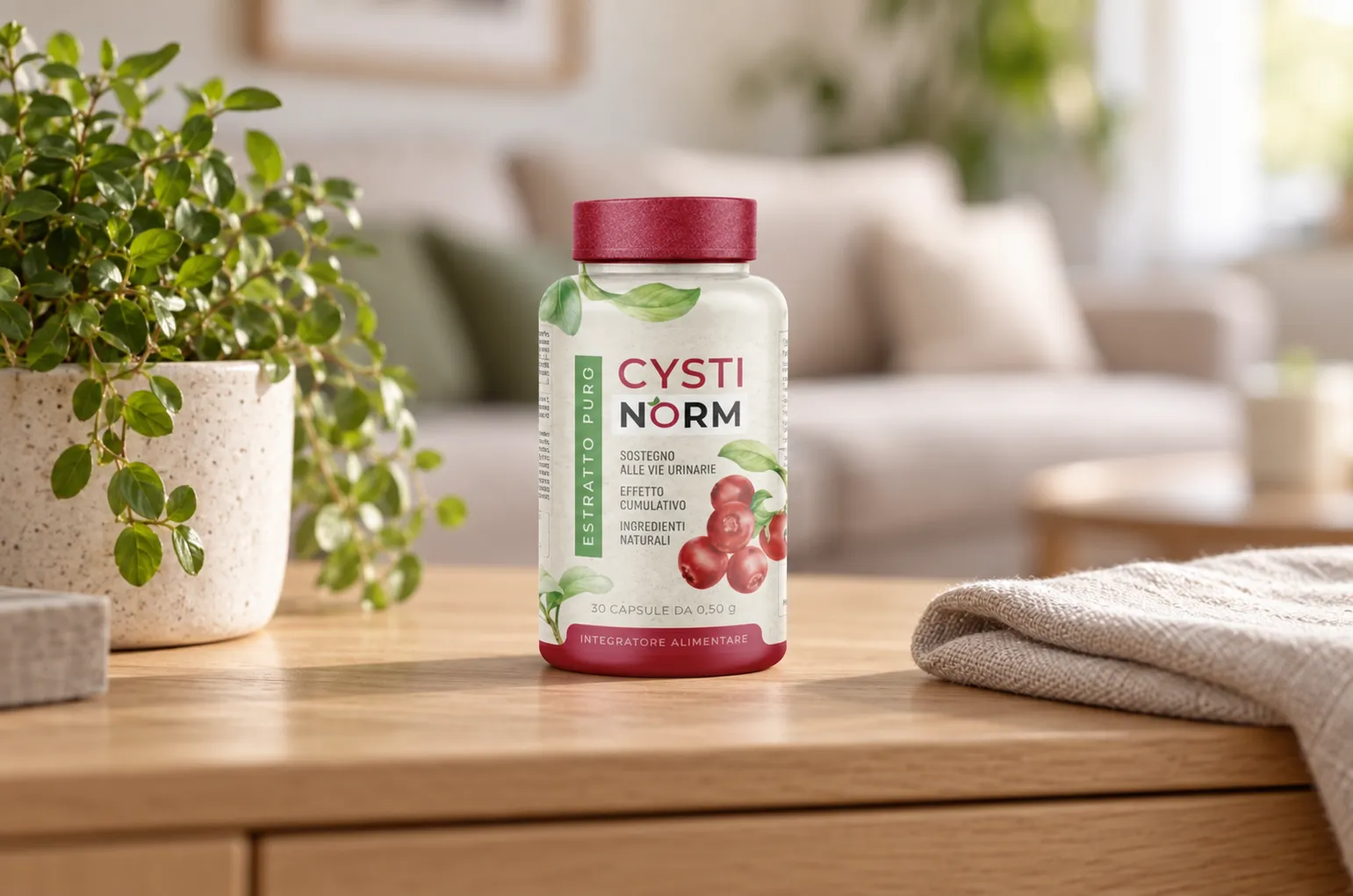 CYSTINORM — Verpackung im Alltag