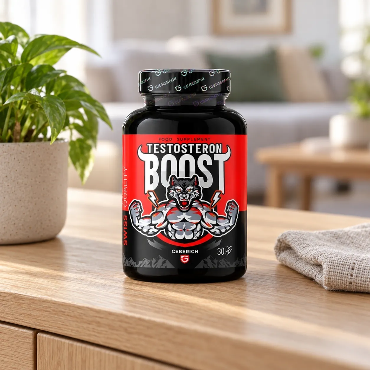 Testosteron Boost — Verpackung im Alltag