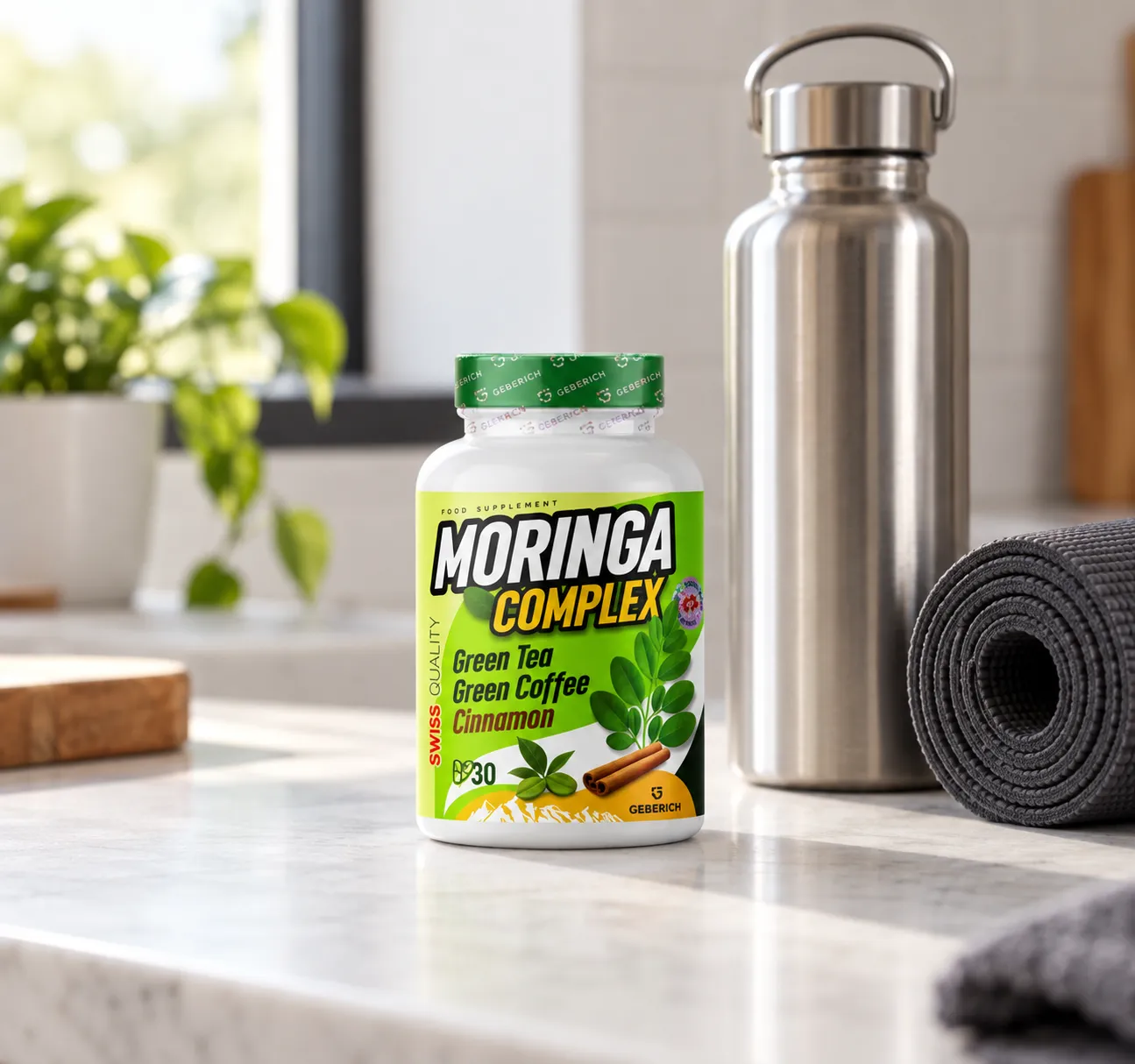 Moringa Complex — Verpackung im Alltag