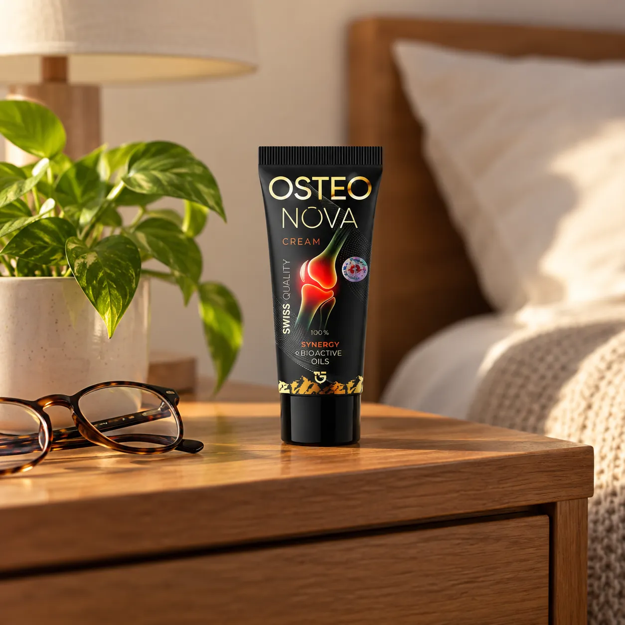 OsteoNova cream — Verpackung im Alltag