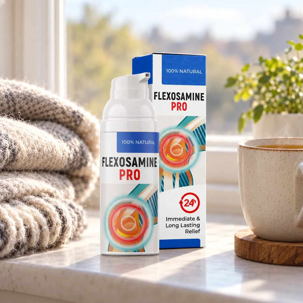 Flexosamine PRO — Verpackung im Alltag