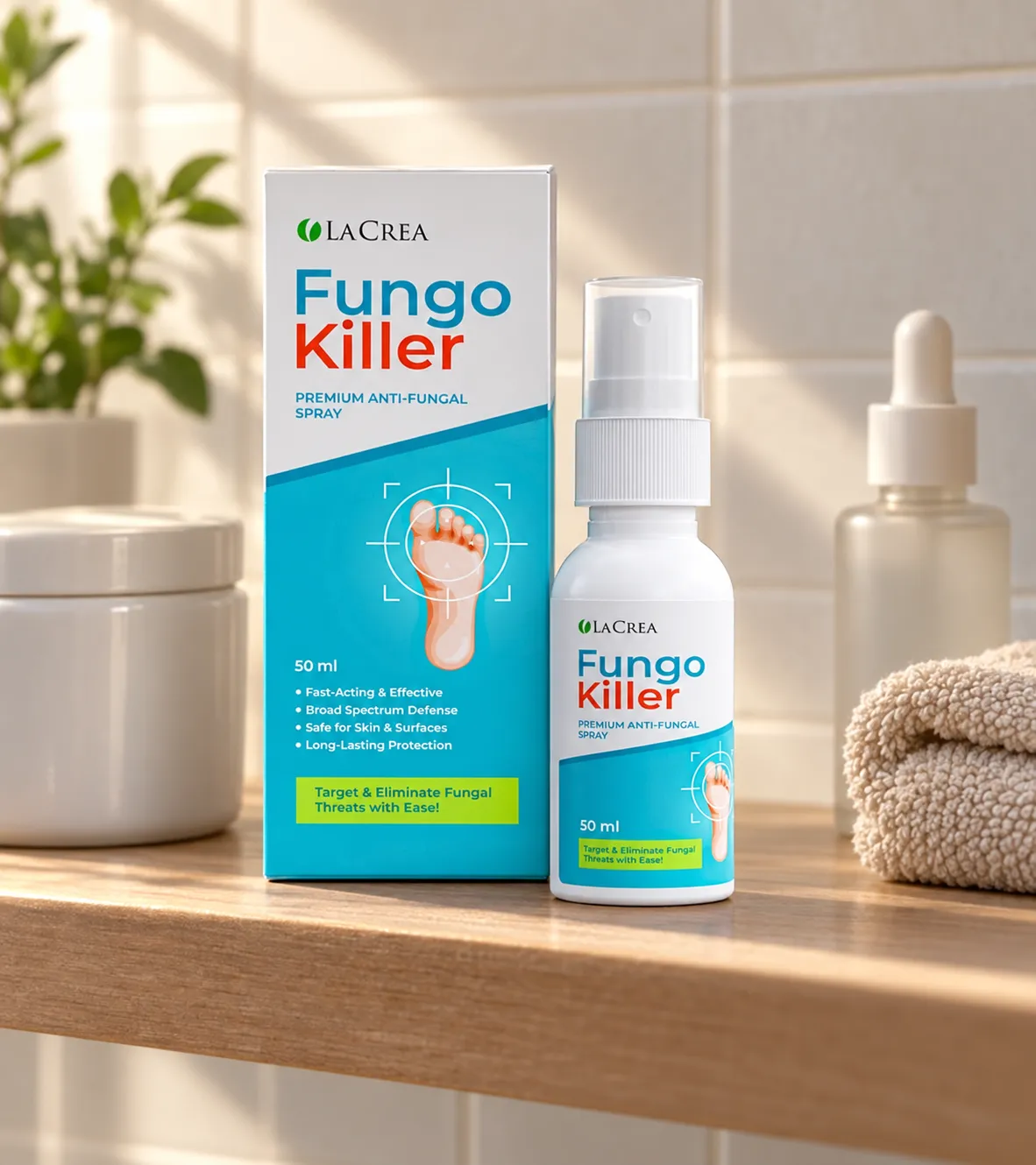 Fungokiller — Verpackung im Alltag